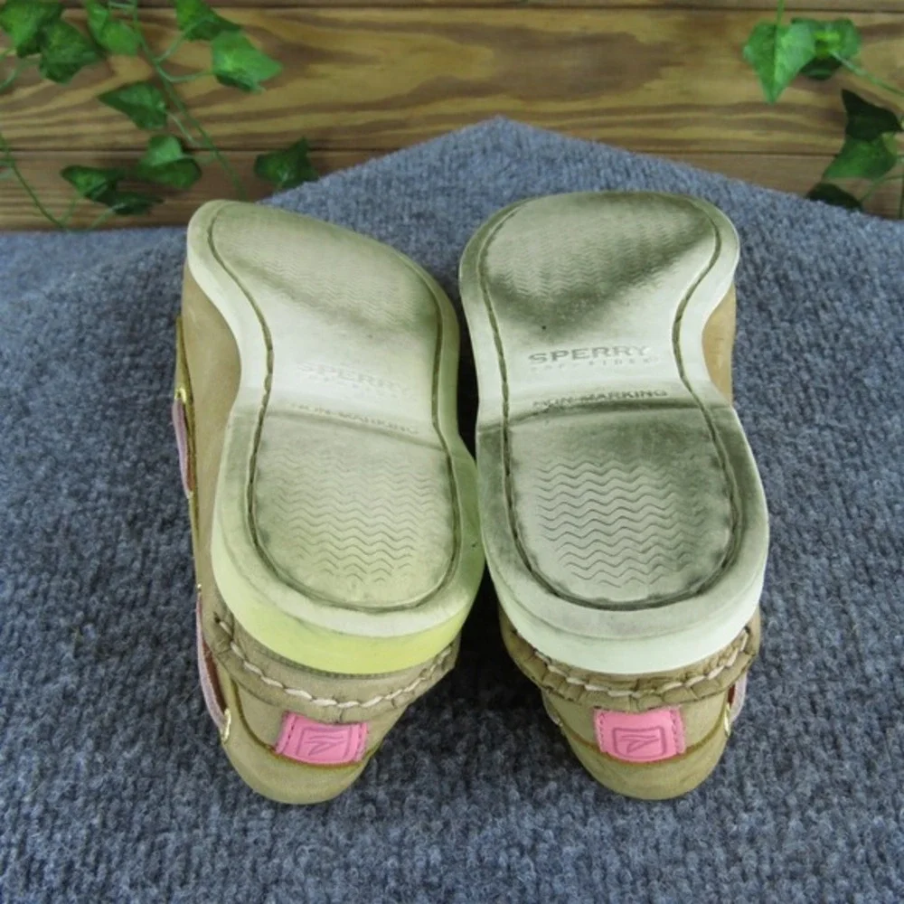 SPERRY Women's Laceless Boat Shoe Brown Leather Sz 6.5 Medium Gently‎ Used 2025